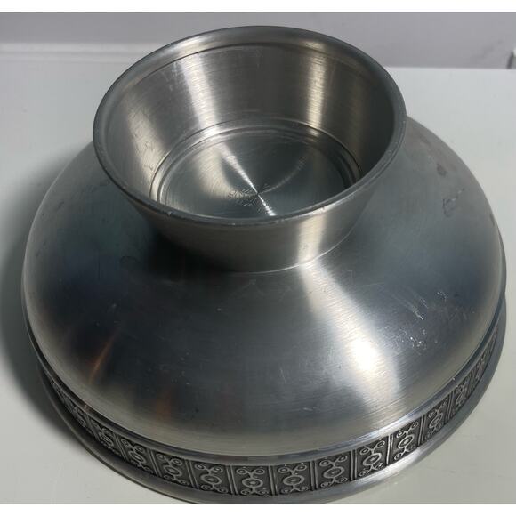 Vintage HAUGRUD NORWAY PEWTER FOOTED BOWL - Picture 4 of 5